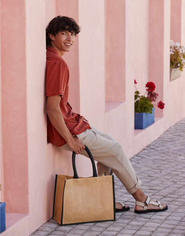 Westford Mill Starched Jute Classic Shop w470 - - Customisable Bags