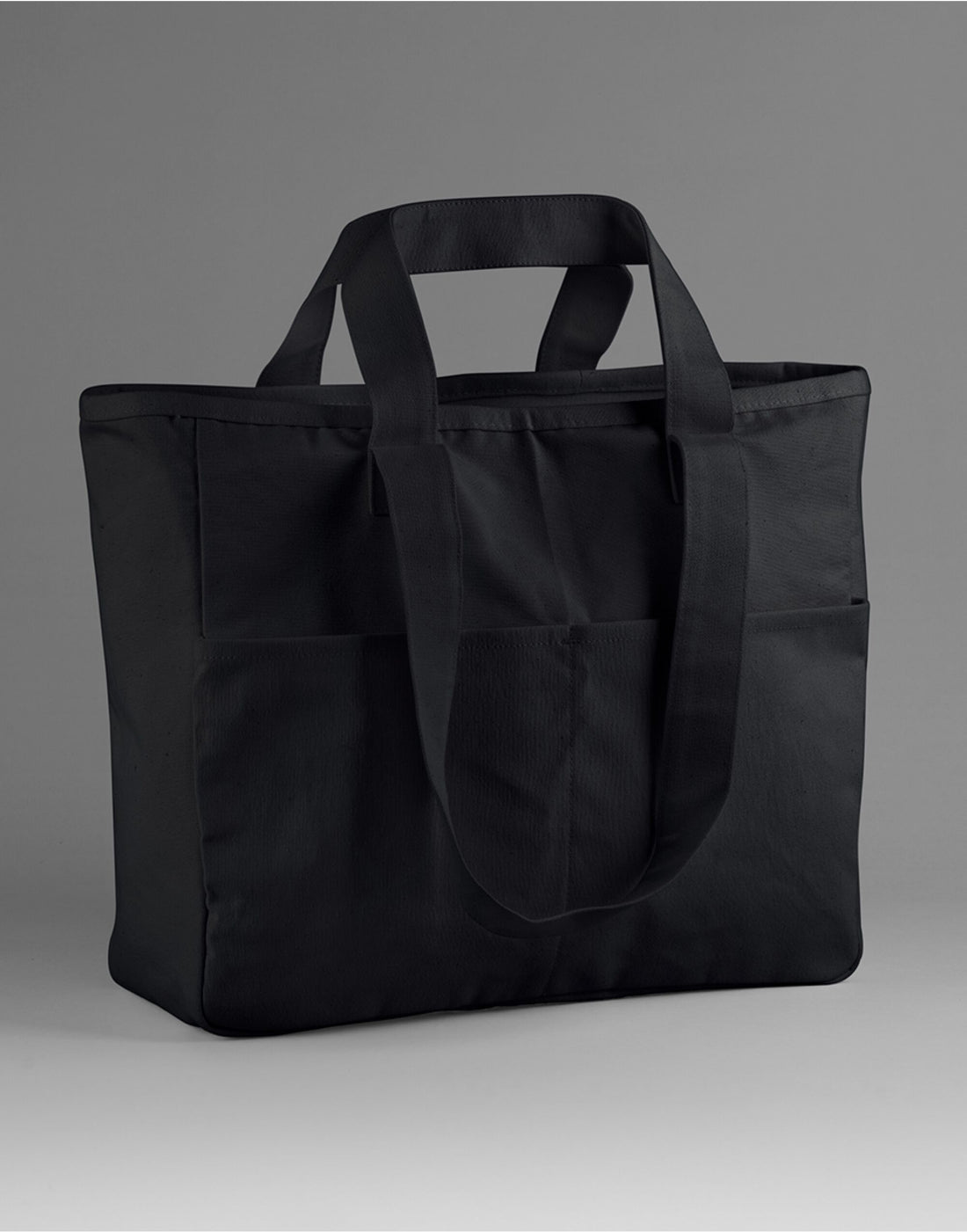 Westford Mill Cargo Pocket Tote W604 - Black O S - Customisable Bags