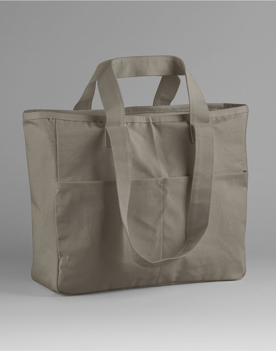 Westford Mill Cargo Pocket Tote W604 - Mushroom O S - Customisable Bags