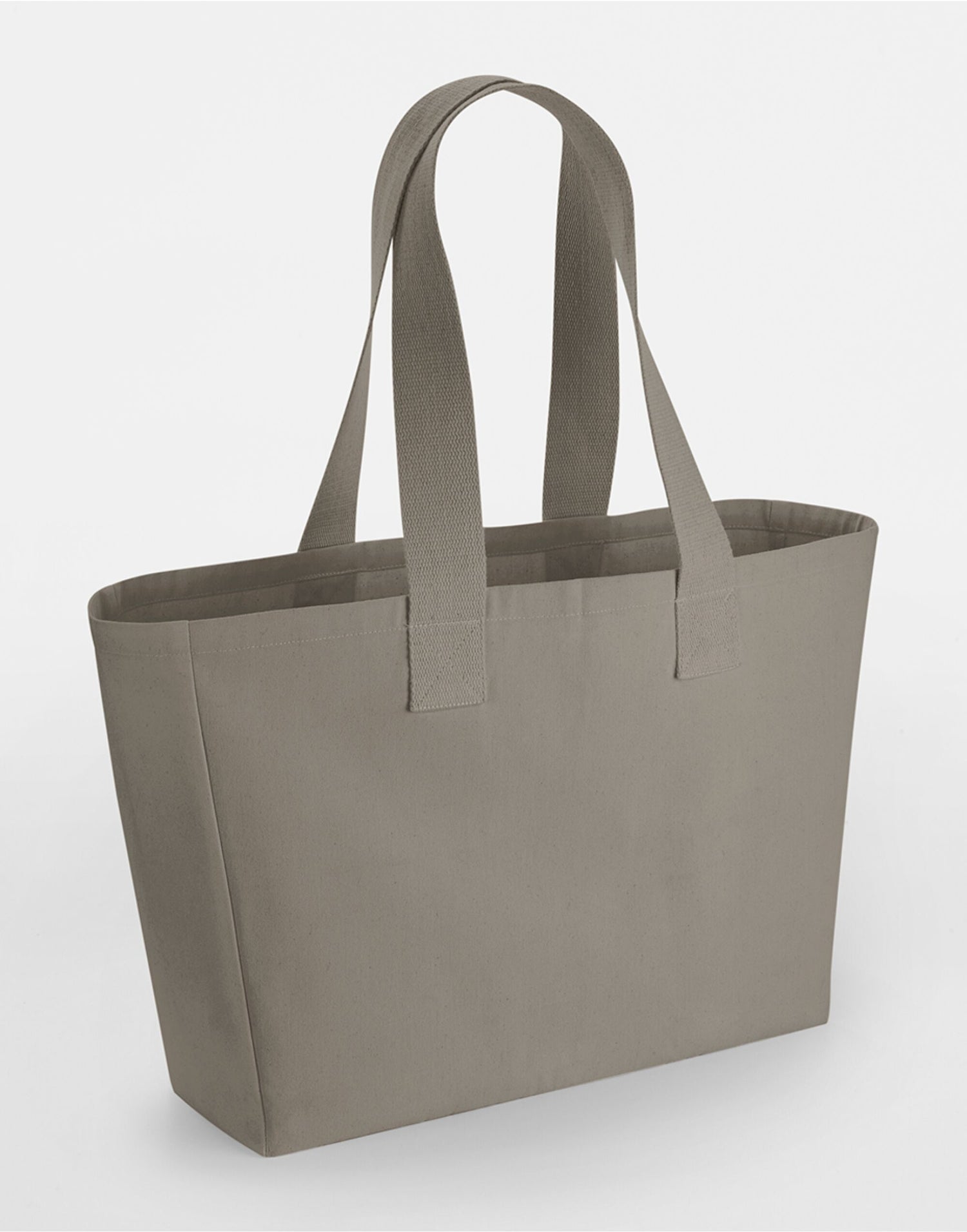 Westford Mill Everyday Canvas Tote w610 - Mushroom O S - Customisable Bags