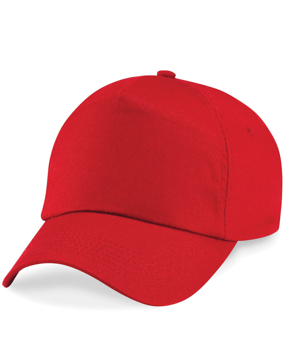 Beechfield Original 5 Panel Cap B10 - Classic Red O S - Customisable Caps