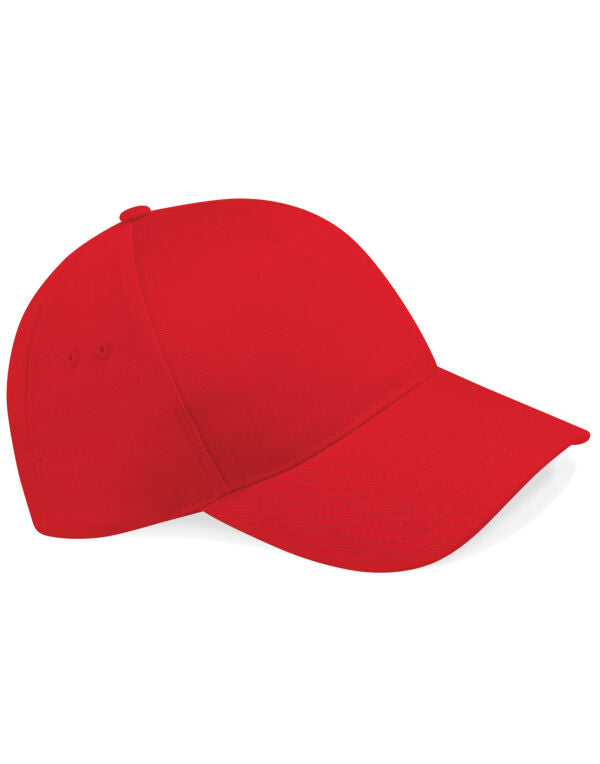 Beechfield Ultimate 5 Panel Cap B15 - Classic Red O S - Customisable Caps
