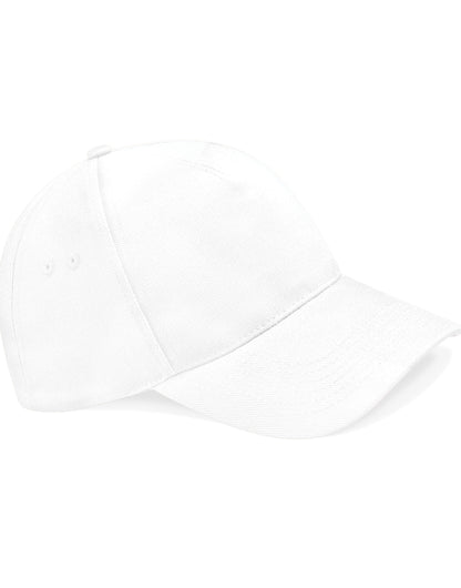 Beechfield Ultimate 5 Panel Cap B15 - White O S - Customisable Caps