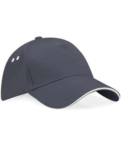 Beechfield Ultimate Sandwich Peak Cap B15C - Graphite Grey oyster Grey O S - Customisable Caps