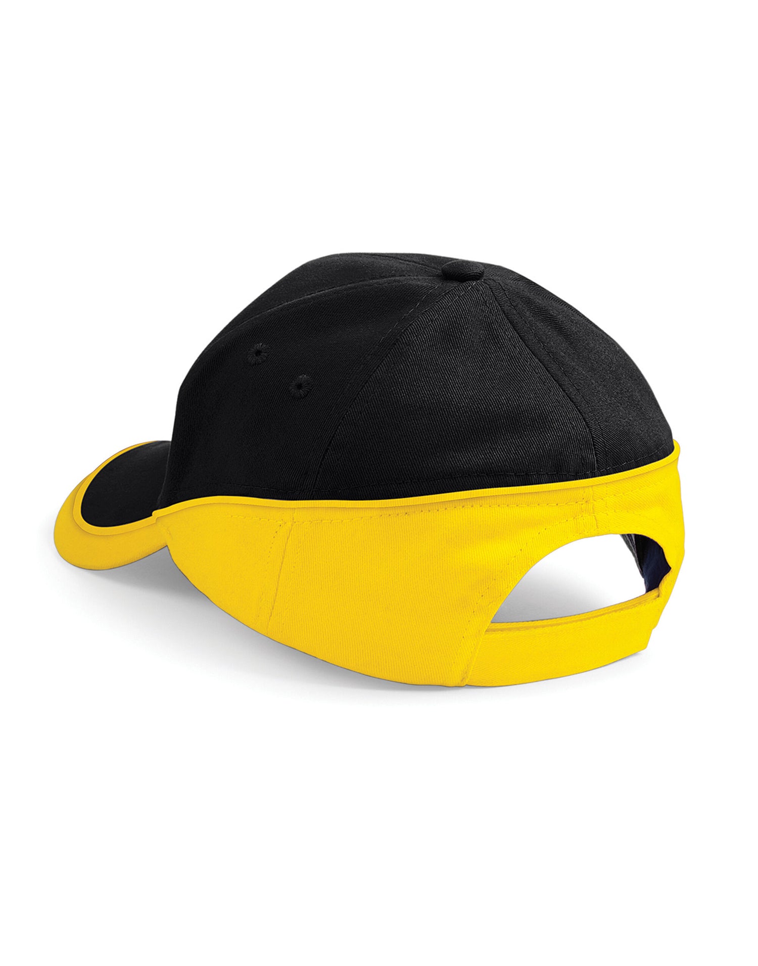 Beechfield Teamwear Competition Cap B171 - Black Yellow O S - Customisable Caps