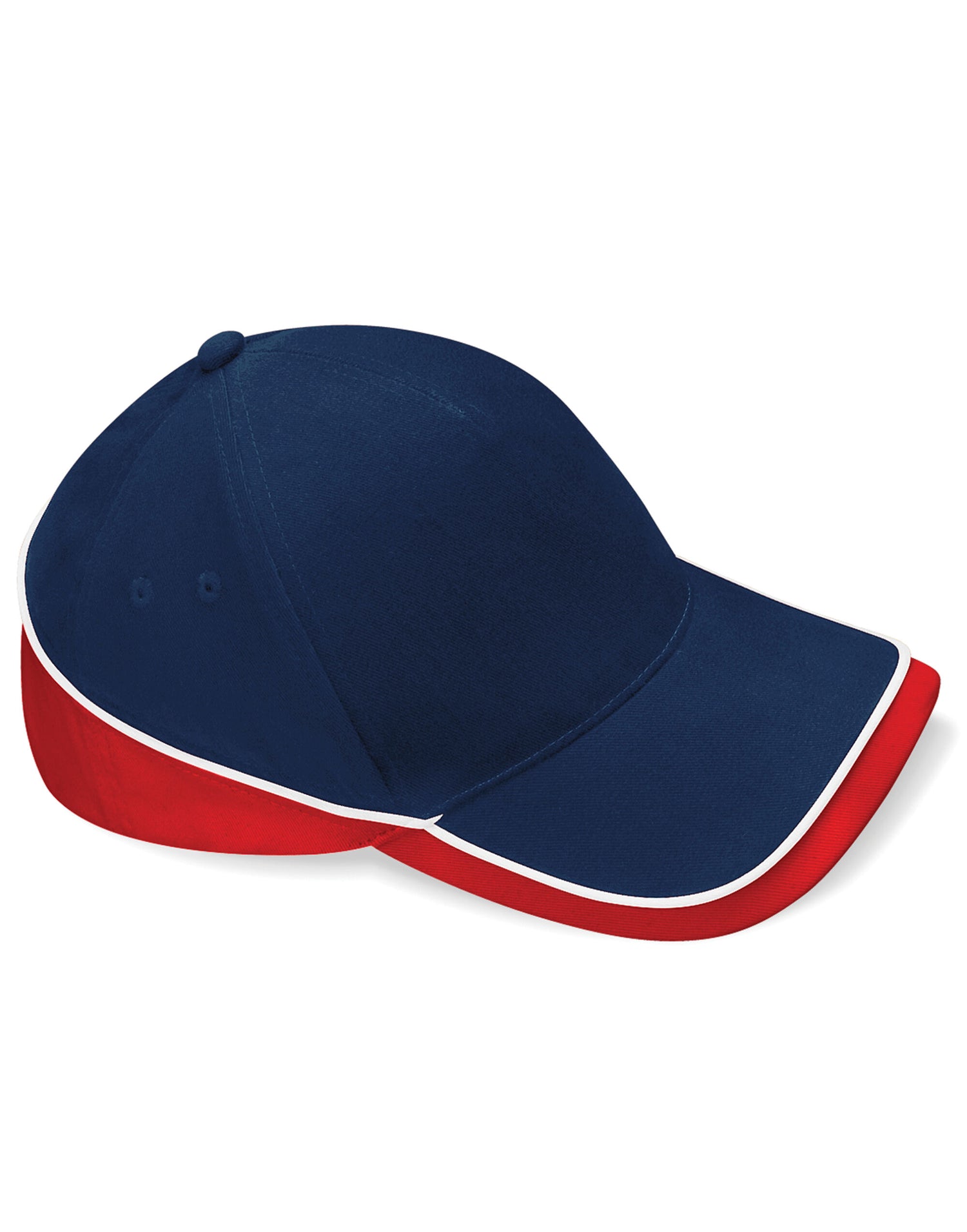 Beechfield Teamwear Competition Cap B171 - F Navy Classic Red White O S - Customisable Caps