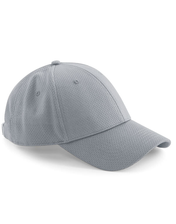 Beechfield - Beechfield Air Mesh 6 Panel Cap - B196 - Light Grey O S - Customisable HEADWEAR