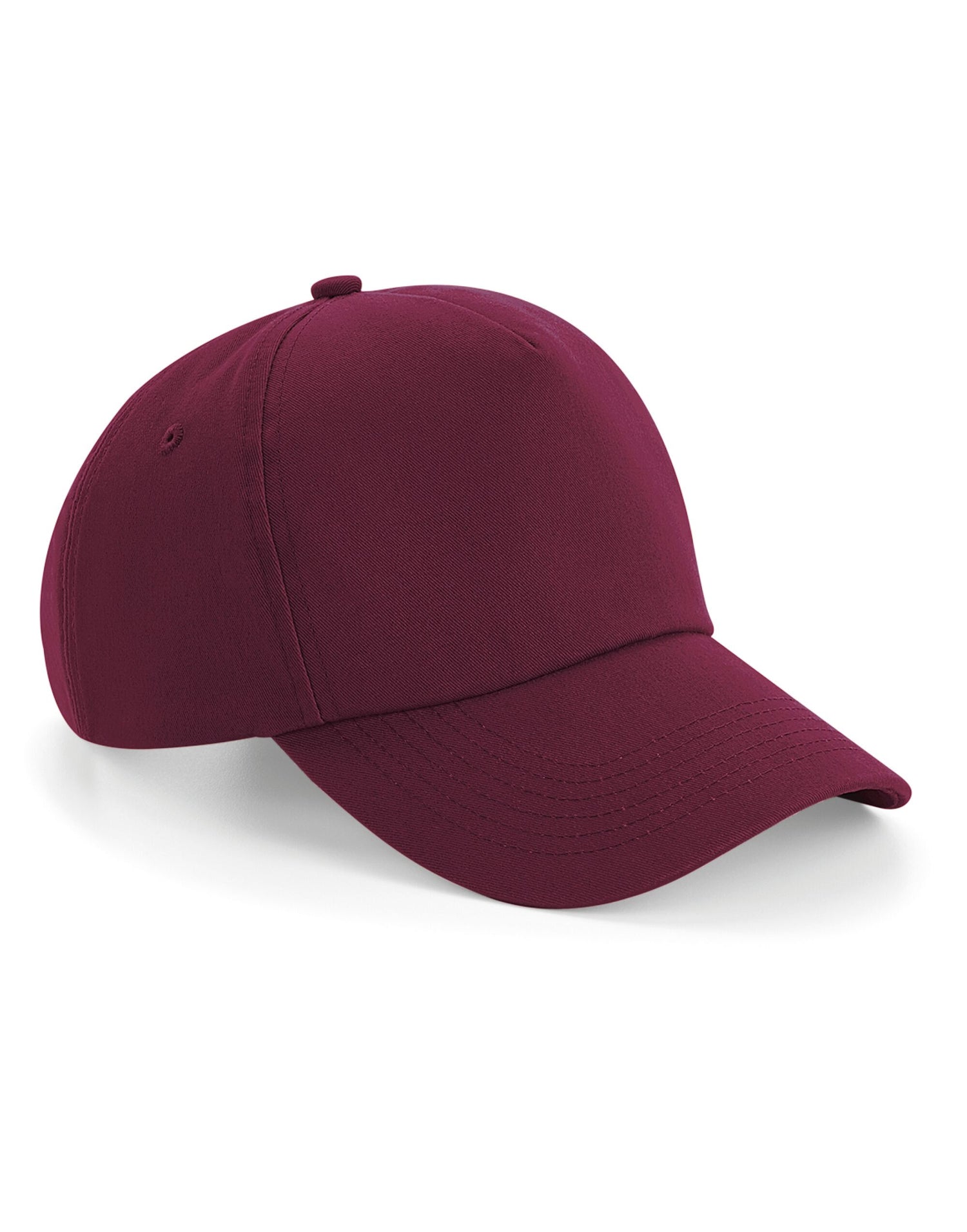 Beechfield Authentic 5 Panel Cap B25 - Burgundy O S - Customisable Caps
