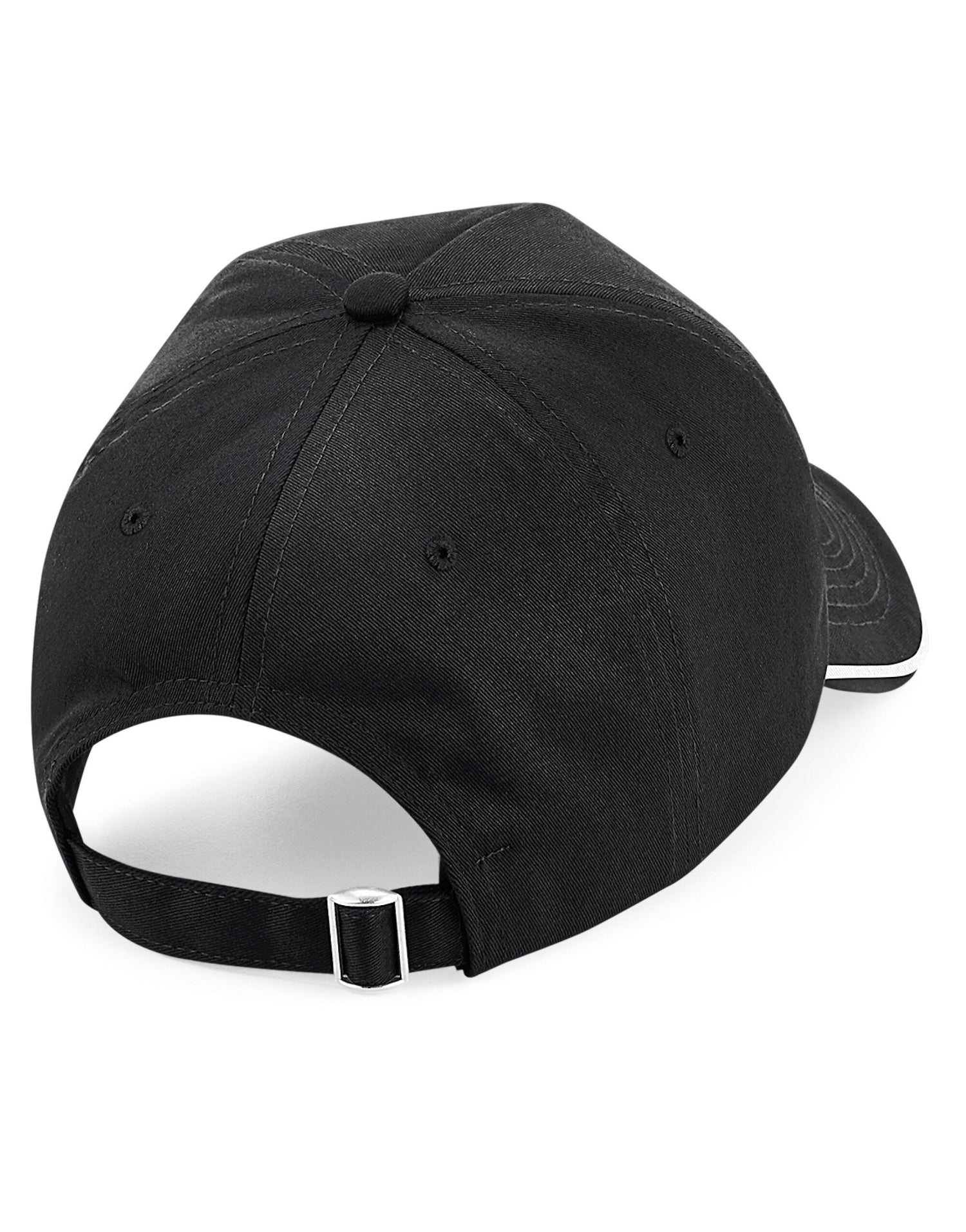 Beechfield Authentic 5 Panel Piped Peak B25C - Black White O S - Customisable Caps