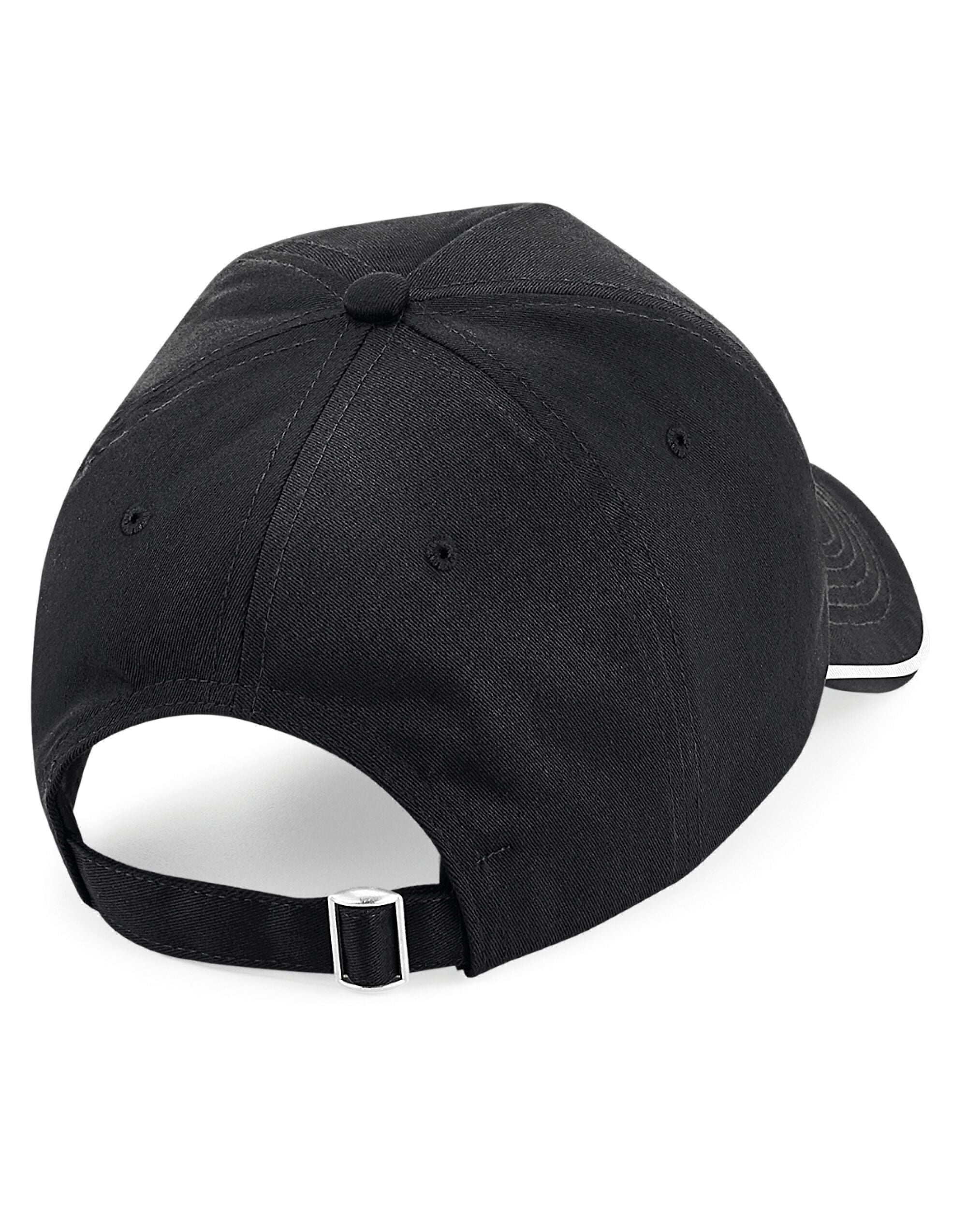 Beechfield Authentic 5 Panel Piped Peak B25C - Black White O S - Customisable Caps