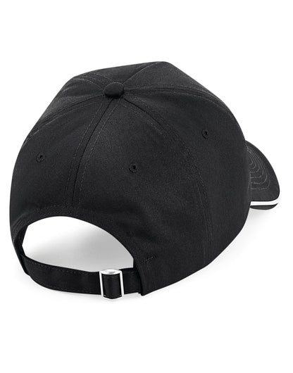 Beechfield Authentic 5 Panel Piped Peak B25C - Black White O S - Customisable Caps