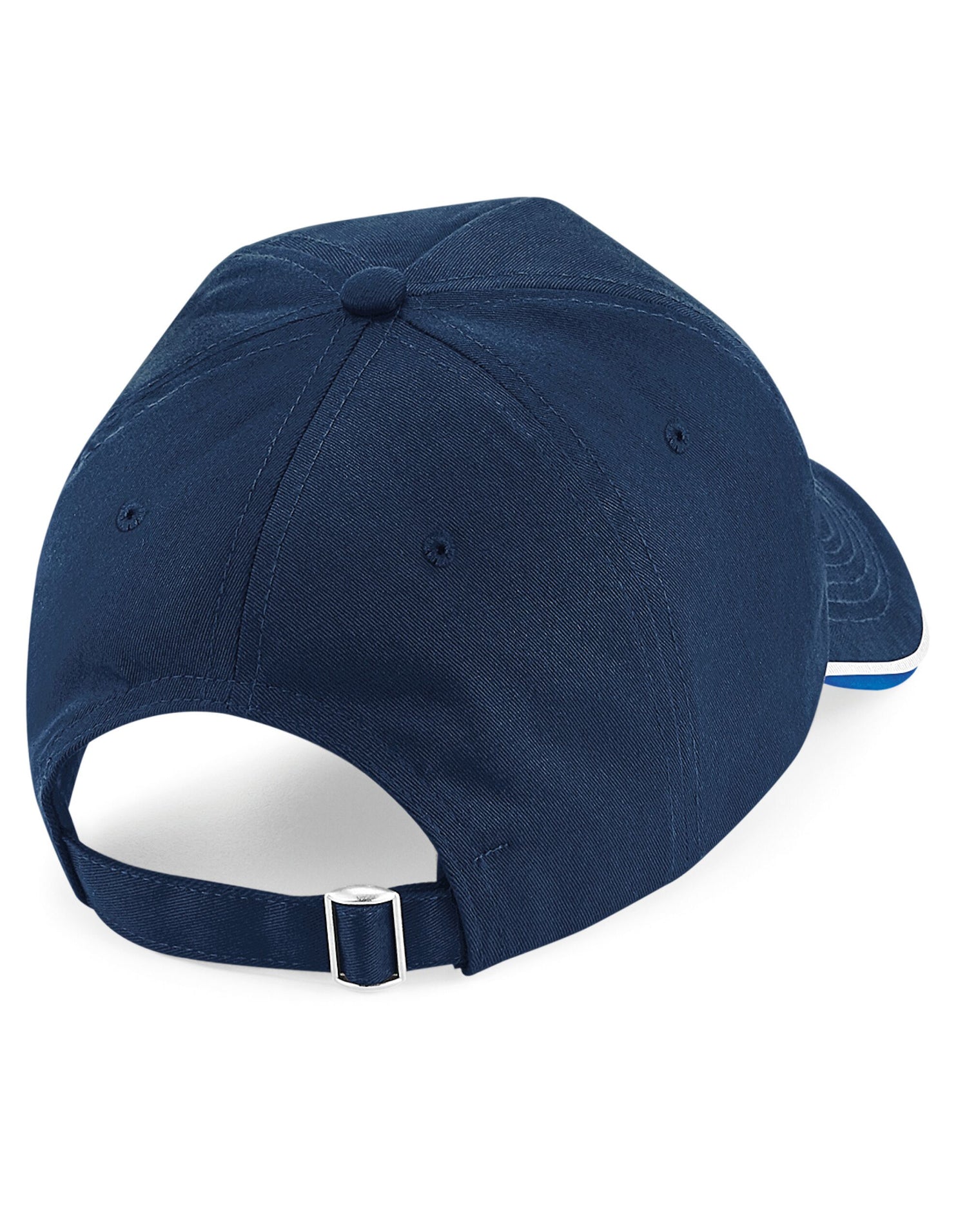 Beechfield Authentic 5 Panel Piped Peak B25C - French Navy Bright Royal White O S - Customisable Caps