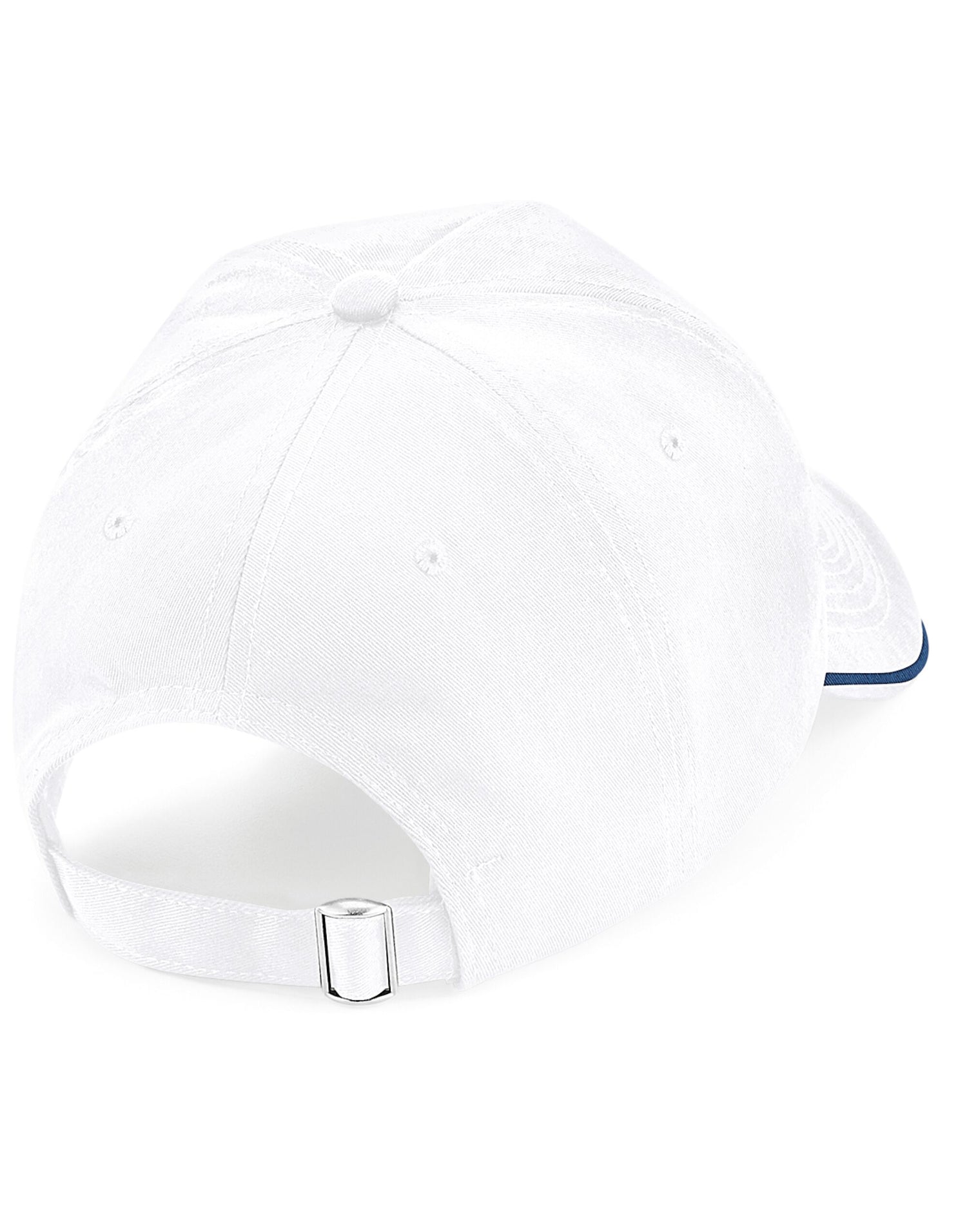 Beechfield Authentic 5 Panel Piped Peak B25C - White French Navy O S - Customisable Caps