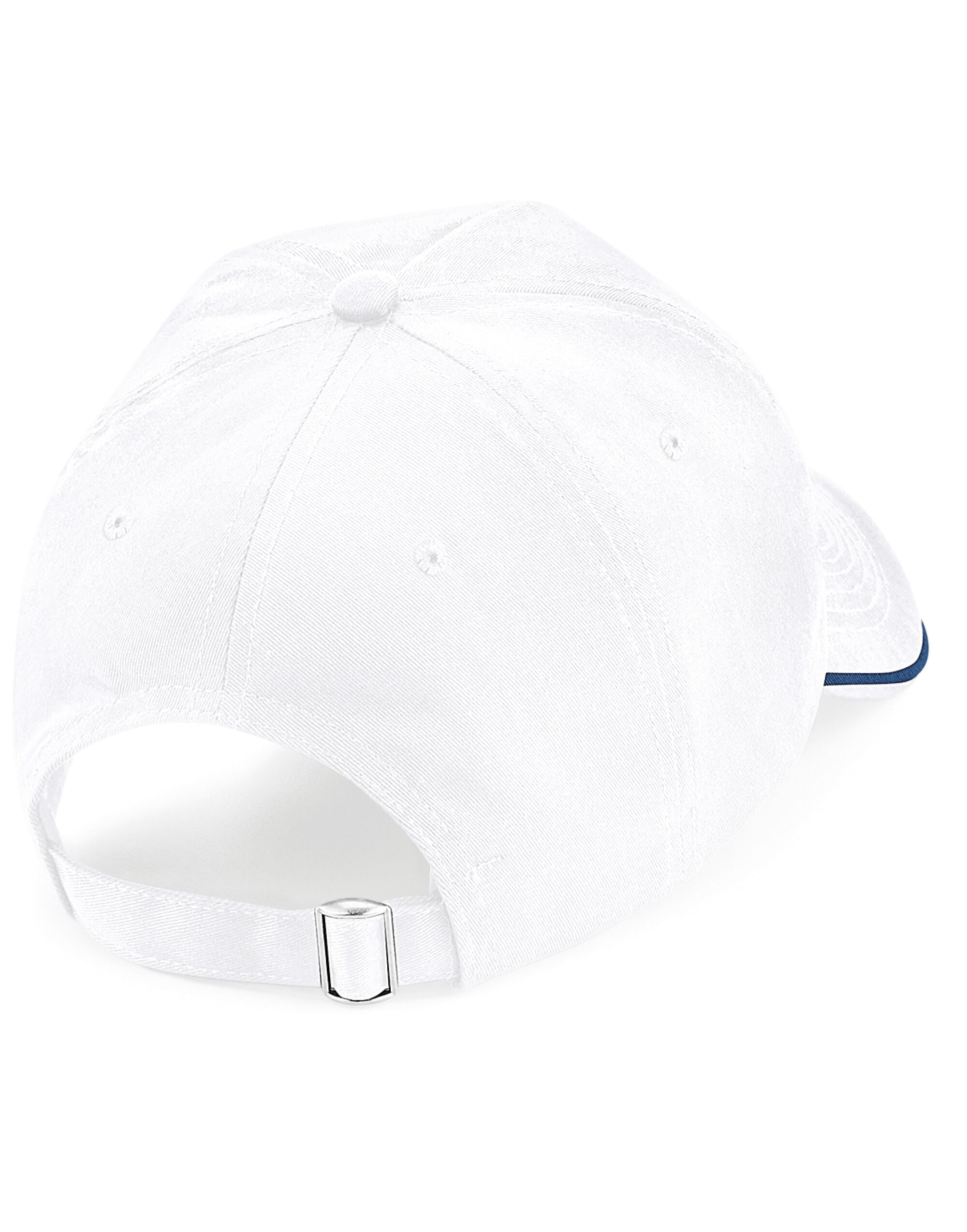 Beechfield Authentic 5 Panel Piped Peak B25C - White French Navy O S - Customisable Caps