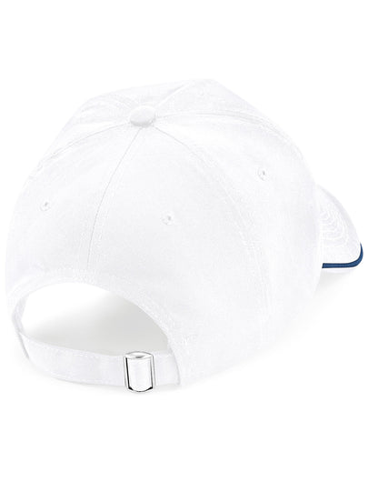 Beechfield Authentic 5 Panel Piped Peak B25C - White French Navy O S - Customisable Caps
