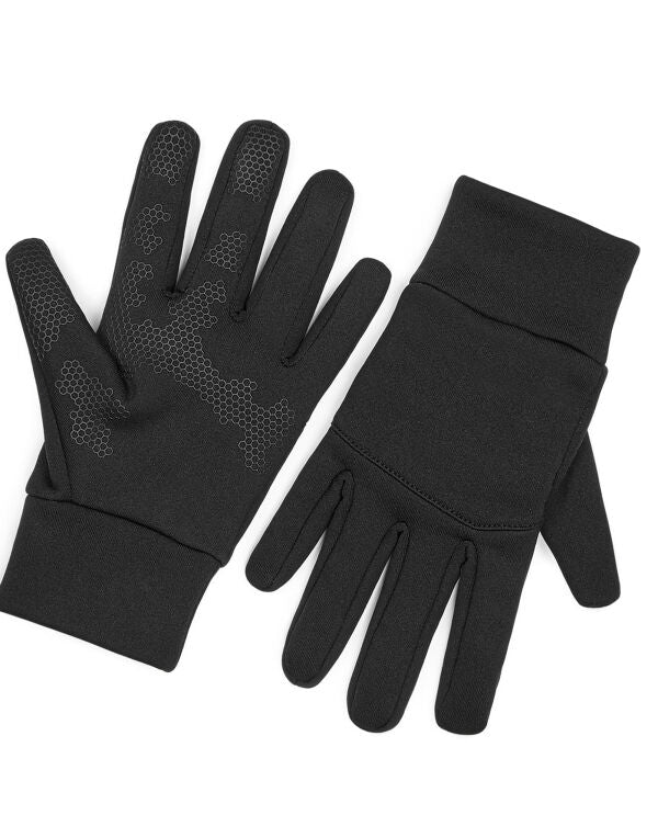 Beechfield Softshell Sports Tech Gloves - B310 - Black L XL - Customisable Gloves
