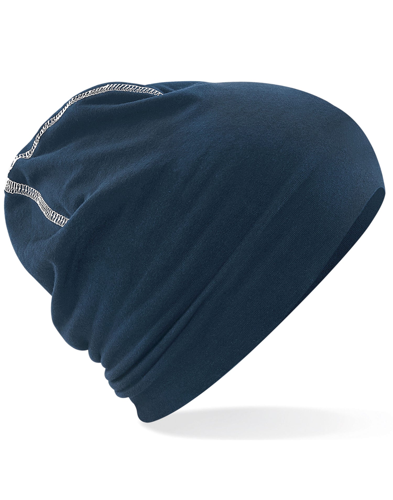 Beechfield Hemsedal Cotton Beanie B366 - French Navy White O S - Customisable Beanies
