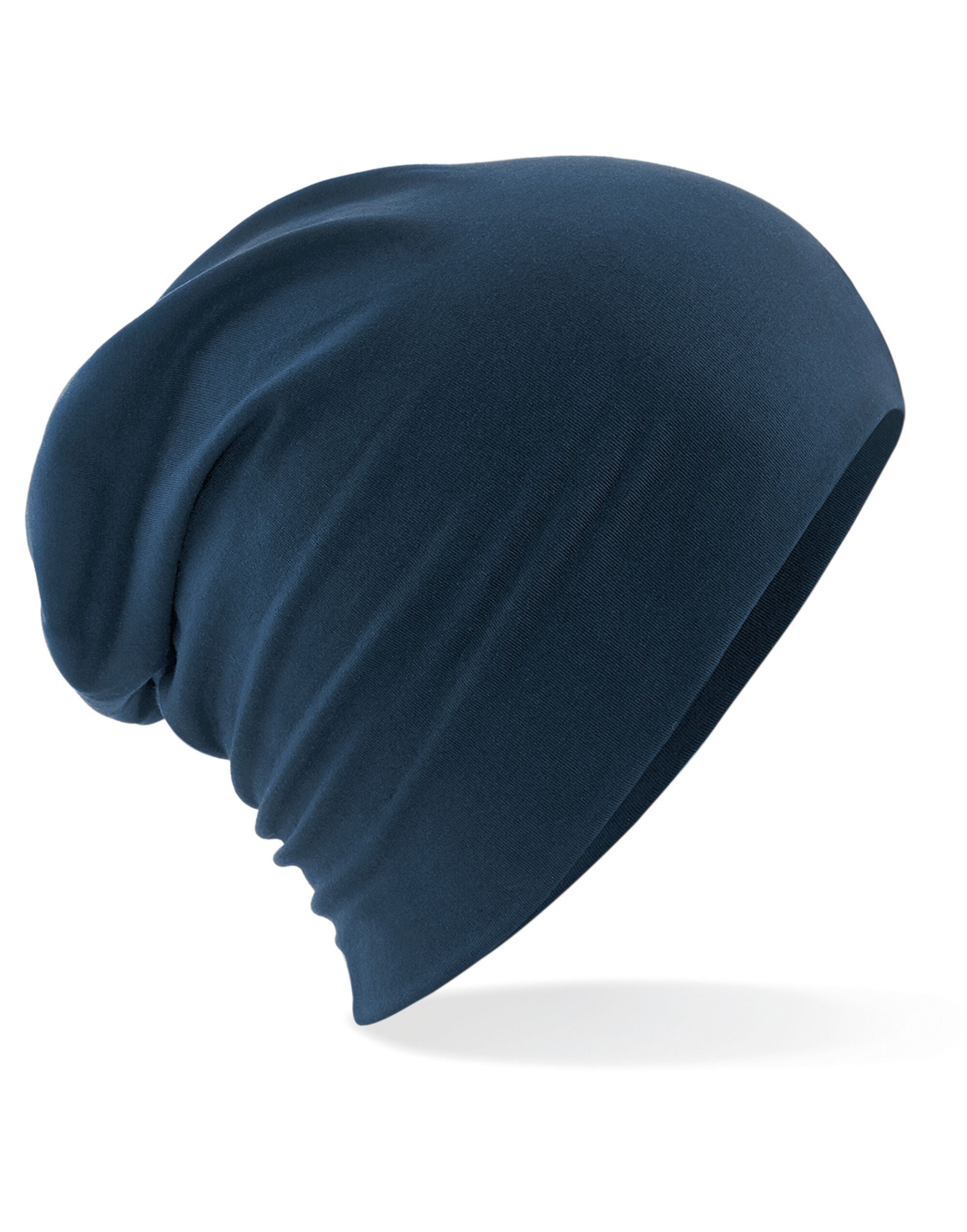 Beechfield Hemsedal Cotton Slouch Beanie B368 - French Navy O S - Customisable Beanies
