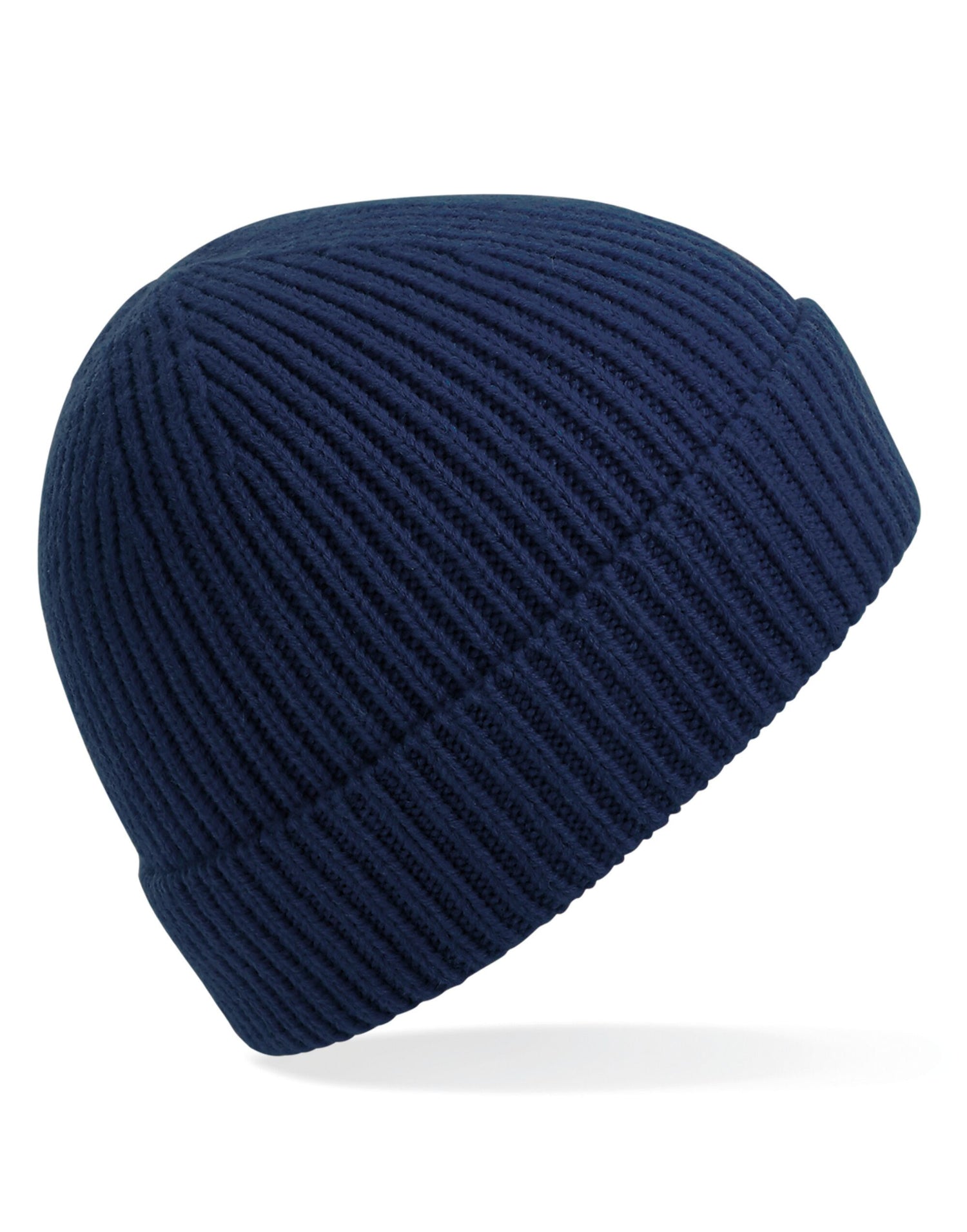 Beechfield Engineered Knit Ribbed Beanie B380 - Oxford Navy O S - Customisable Beanies