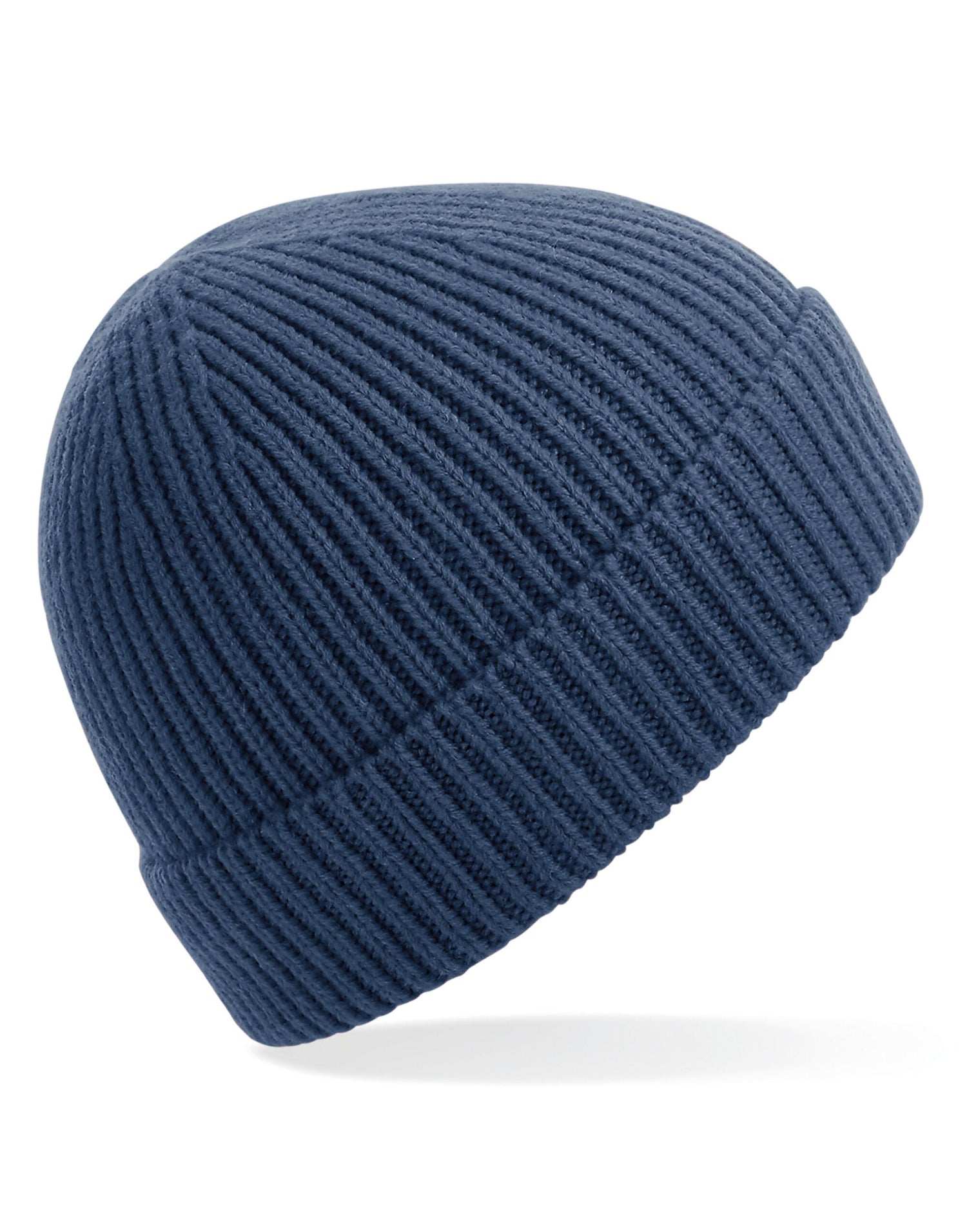 Beechfield Engineered Knit Ribbed Beanie B380 - Steel Blue O S - Customisable Beanies