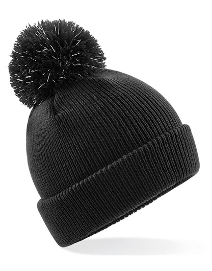 Beechfield Junior Reflective Beanie B406B - Black O S - Customisable Beanies