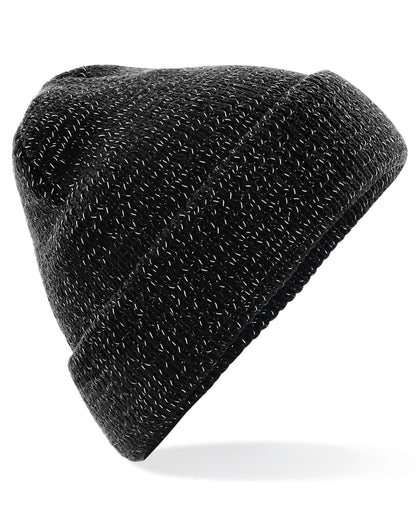 Beechfield Reflective Beanie B407 - Black O S - Customisable Beanies