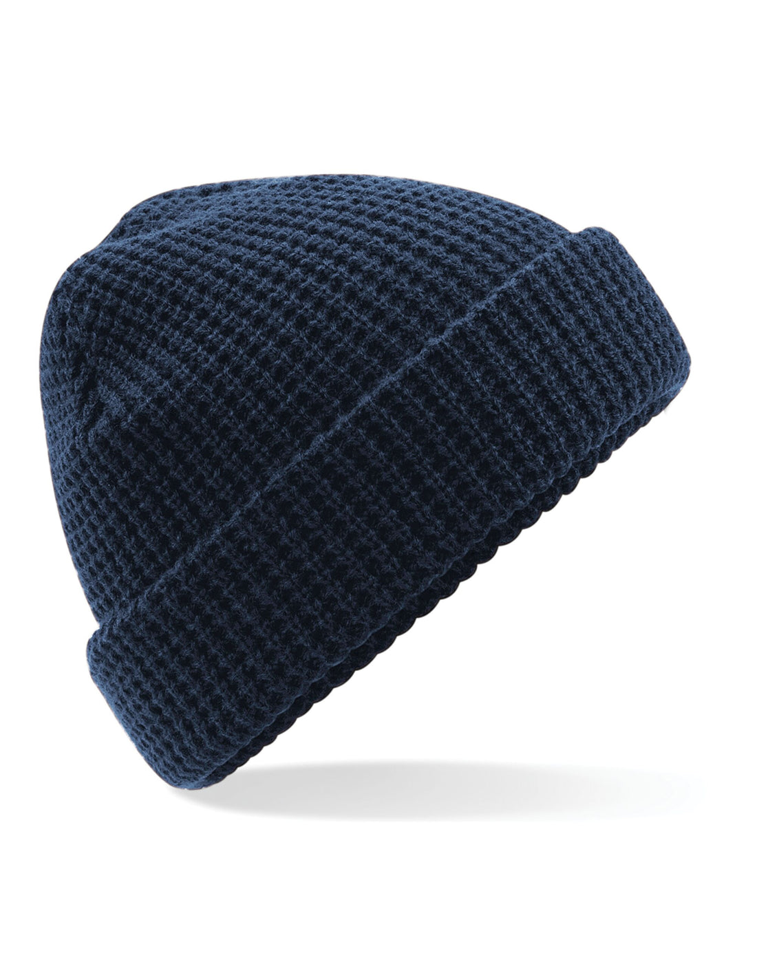 Beechfield Classic Waffle Knit Beanie B422 - French Navy O S - Customisable Beanies