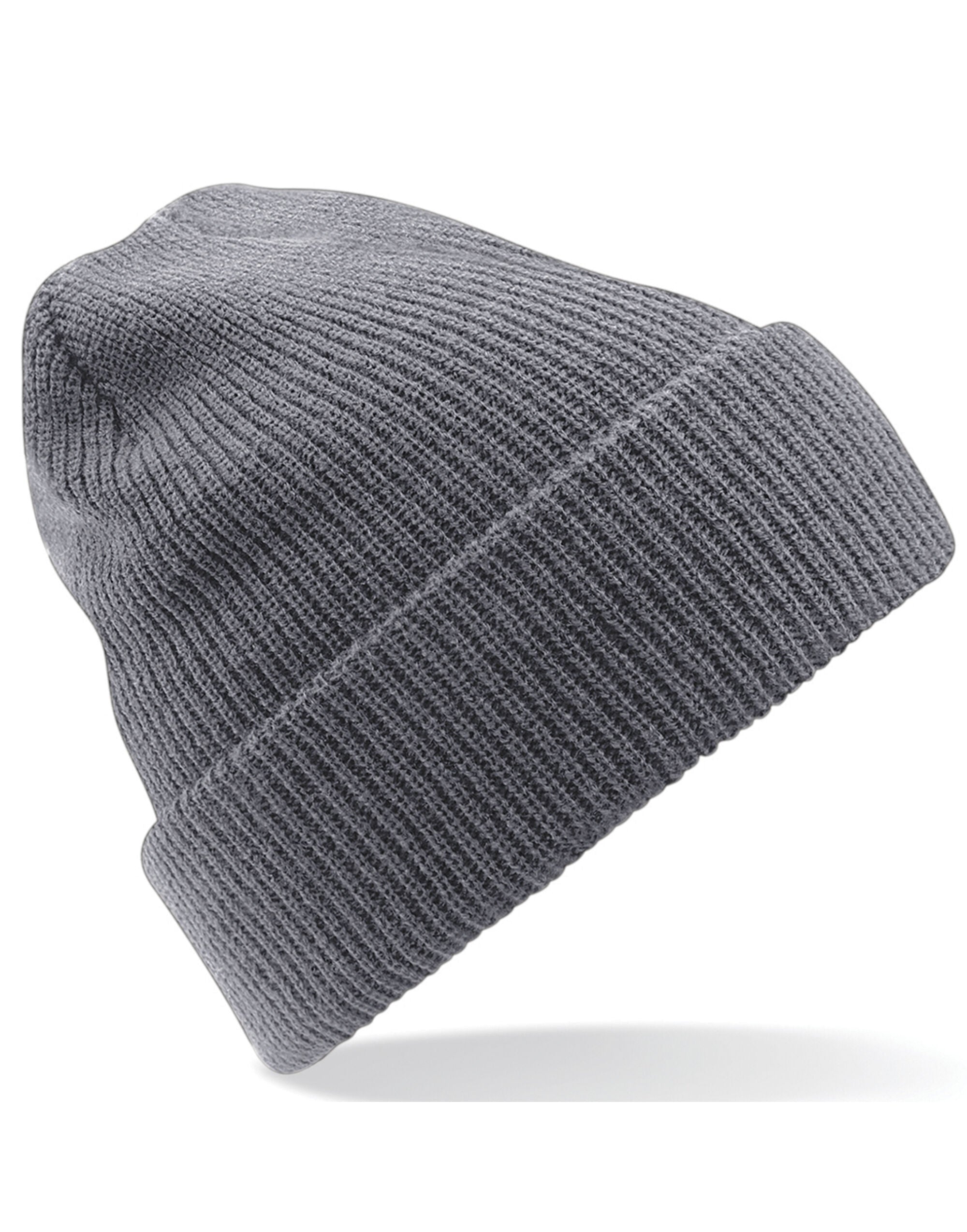 Beechfield Heritage Beanie B425 - Graphite O S - Customisable Beanies