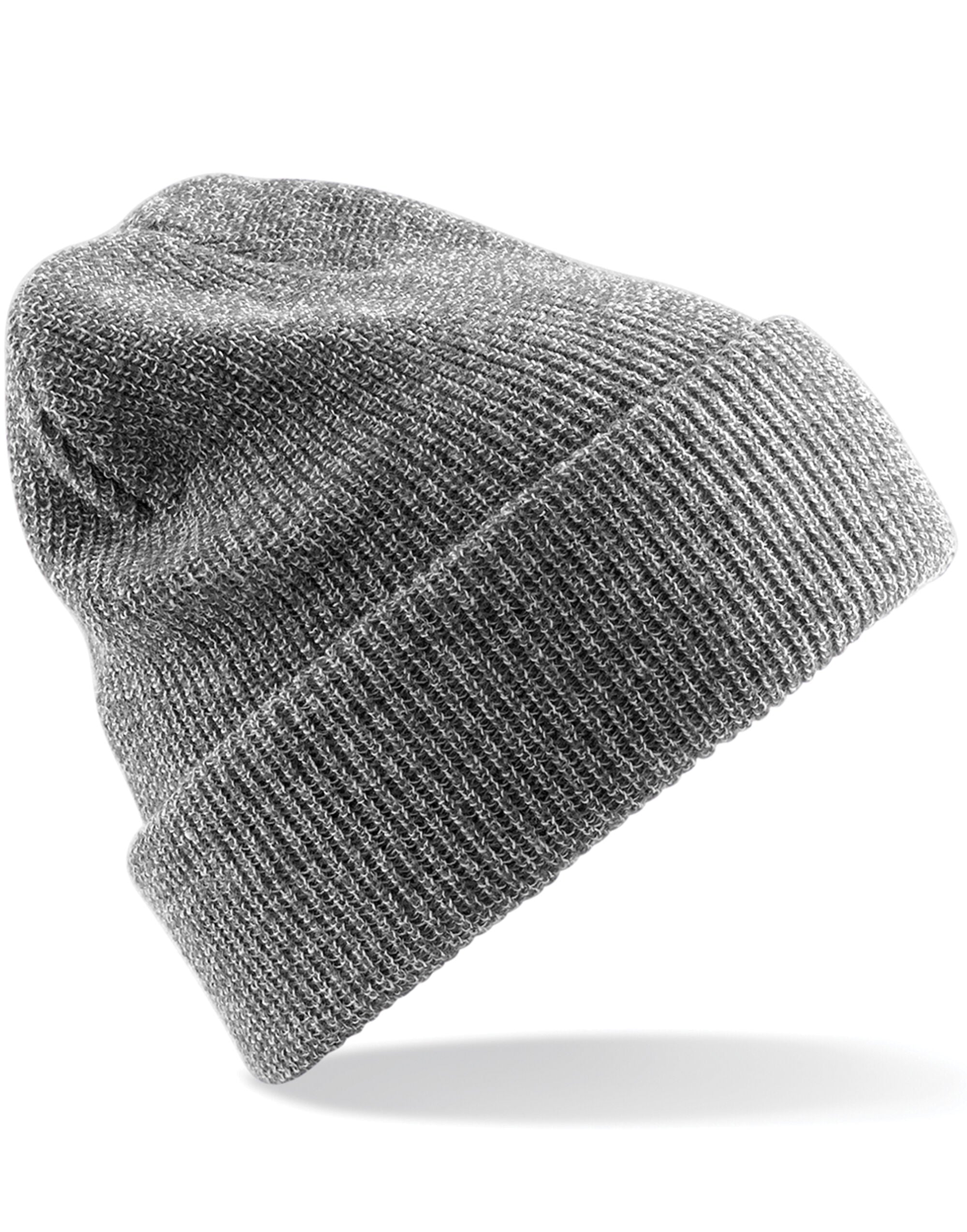 Beechfield Heritage Beanie B425 - Heather Grey O S - Customisable Beanies