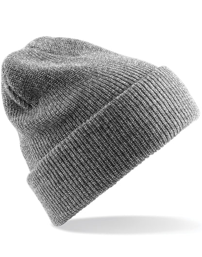 Beechfield Heritage Beanie B425 - Heather Grey O S - Customisable Beanies