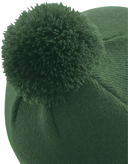 Beechfield Original Pom Pom Beanie B426 - Moss O S - Customisable Beanies