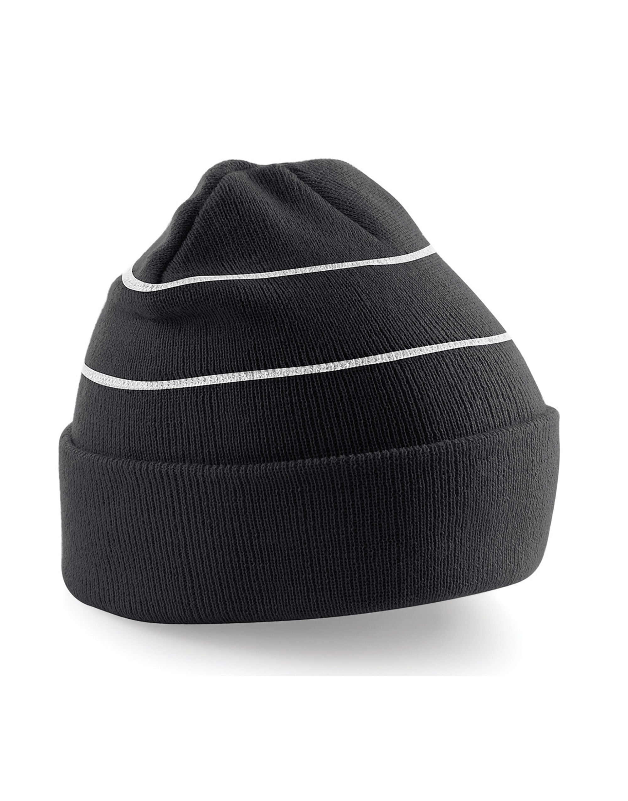 Beechfield Enhanced-Viz Beanie B42 - Black O S - Customisable Beanies