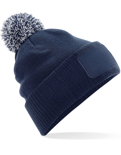 Beechfield Snowstar¬Æ Patch Beanie B443 - French Navy Light Grey O S - Customisable Beanies