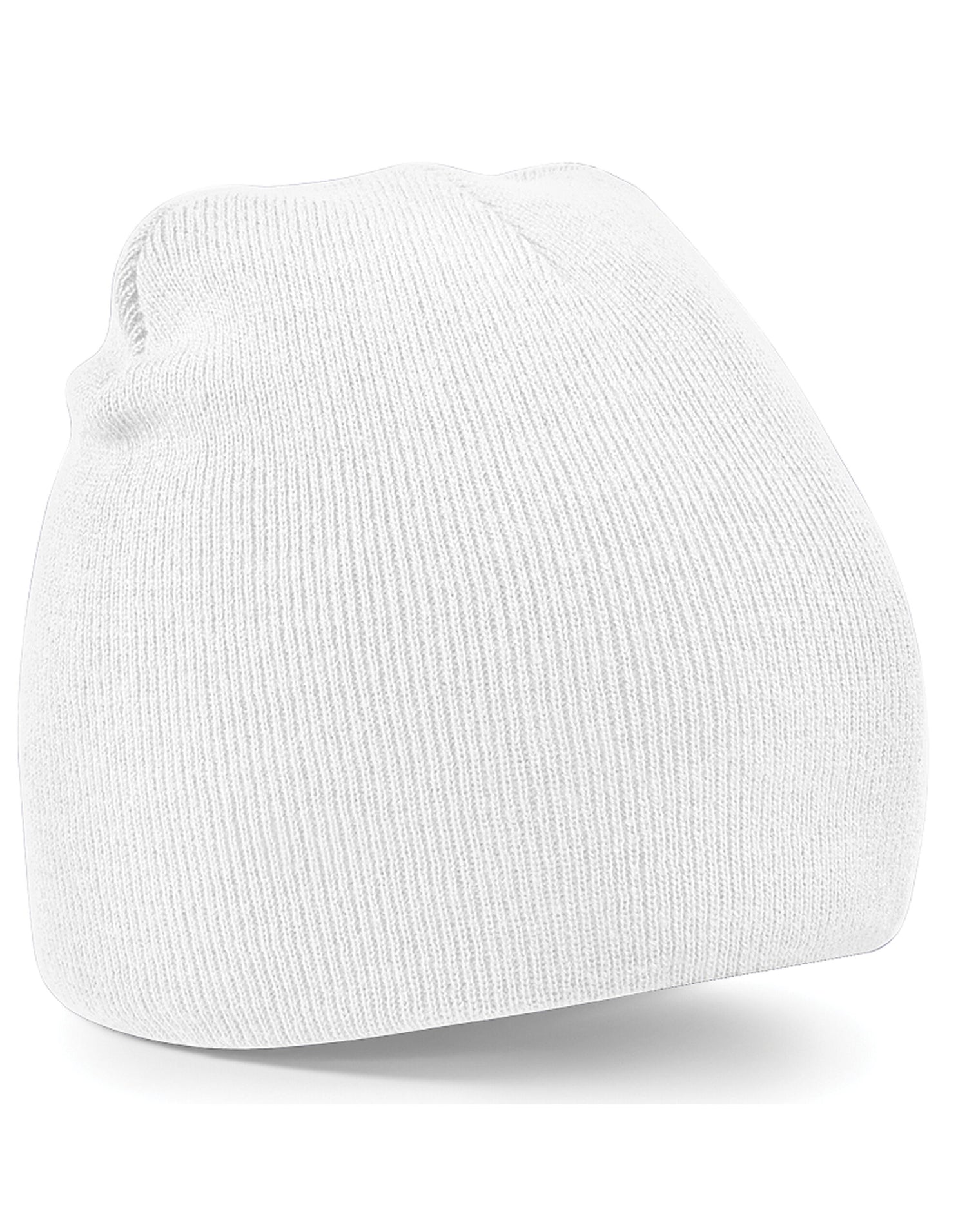 Beechfield Original Pull-On Beanie B44 - White O S - Customisable Beanies