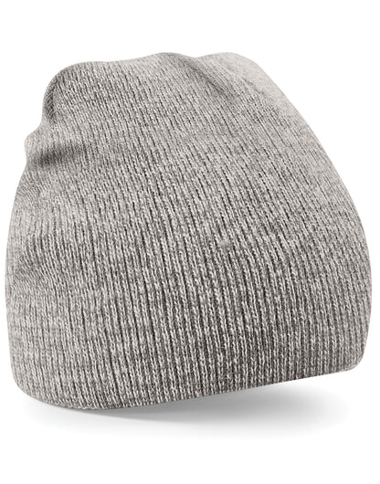 Beechfield Original Pull-On Beanie B44 - Heather Grey O S - Customisable Beanies