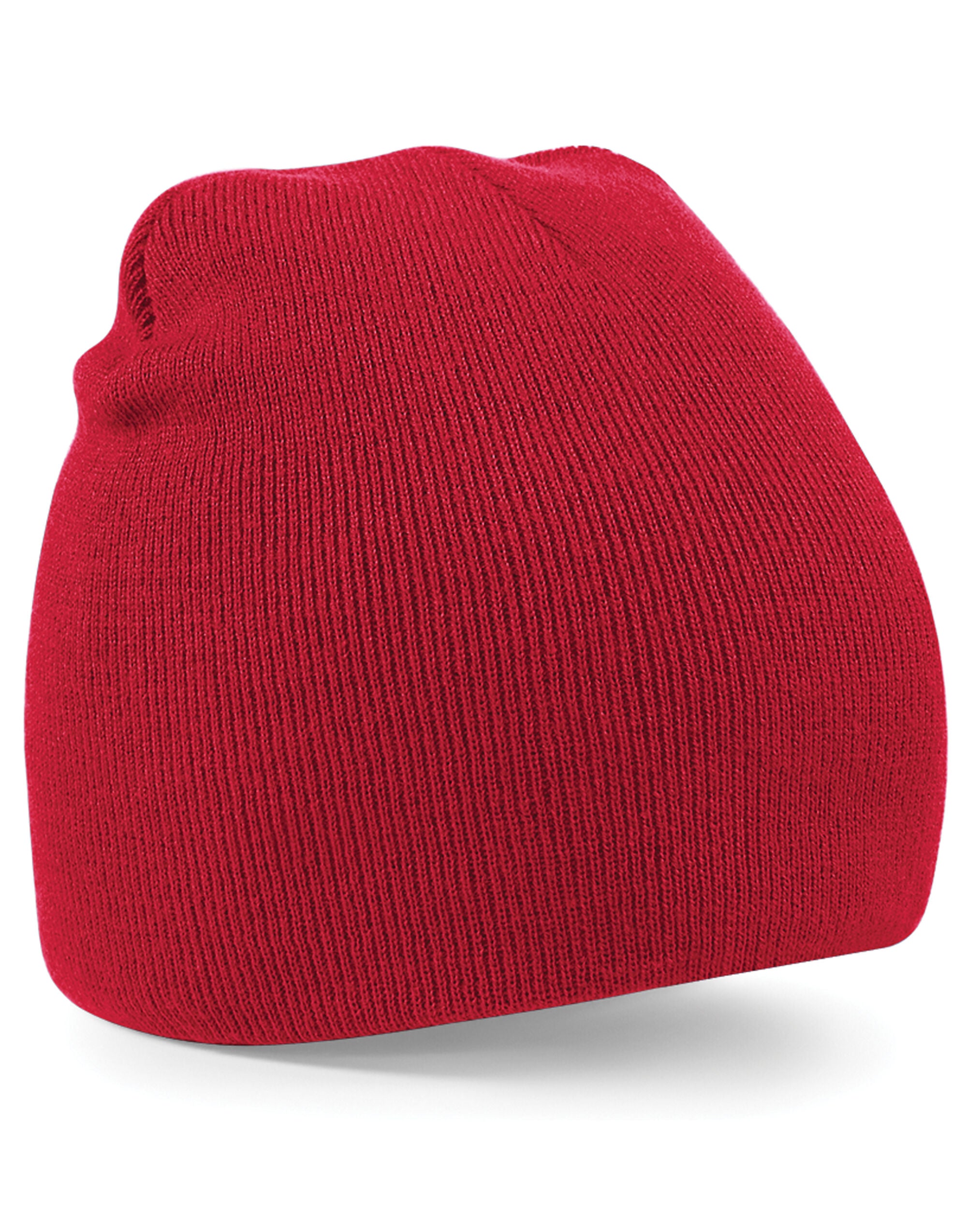 Beechfield Original Pull-On Beanie B44 - Classic Red O S - Customisable Beanies