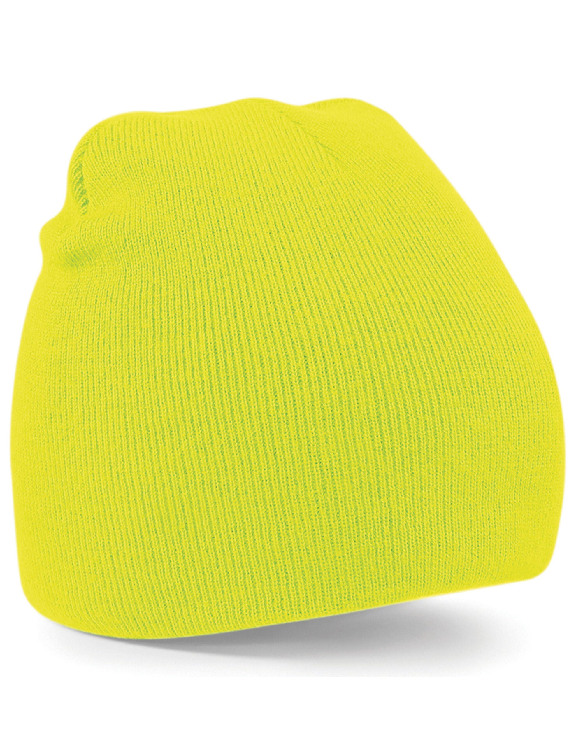 Beechfield Original Pull-On Beanie B44 - Fluro Yellow O S - Customisable Beanies