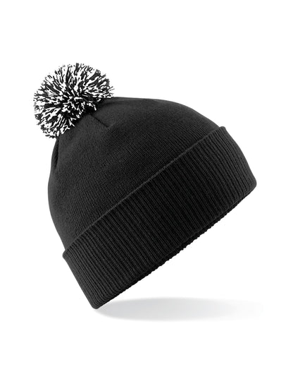 Beechfield Snowstar¬Æ Beanie B450 - Black White O S - Customisable Beanies