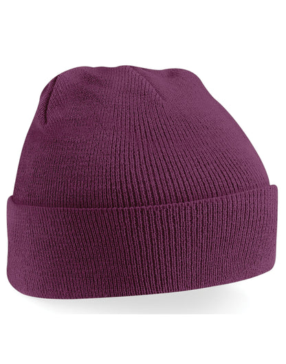 Beechfield Original Cuffed Beanie B45 - Plum O S - Customisable Beanies