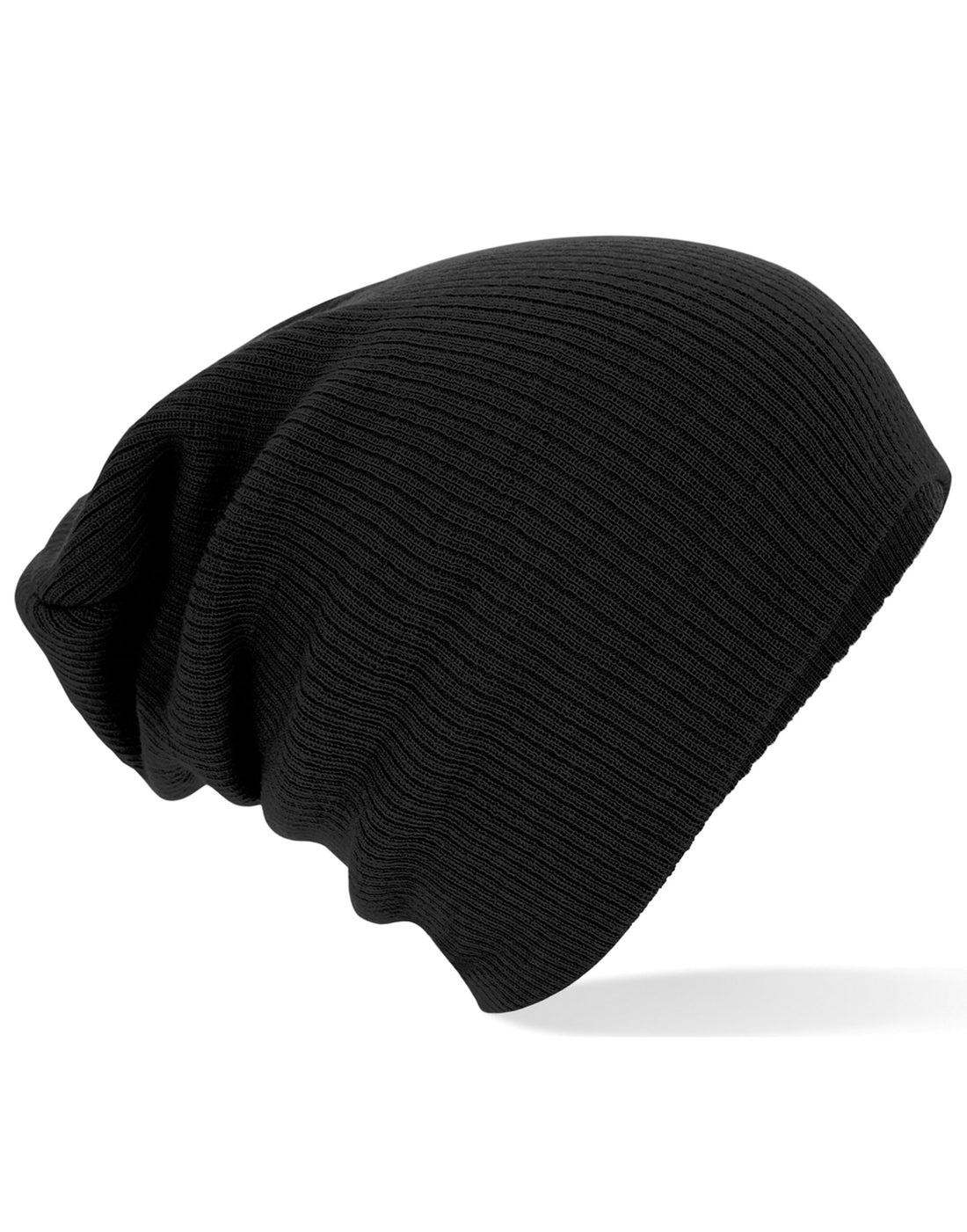 Beechfield Slouch Beanie B461 - Black O S - Customisable Beanies