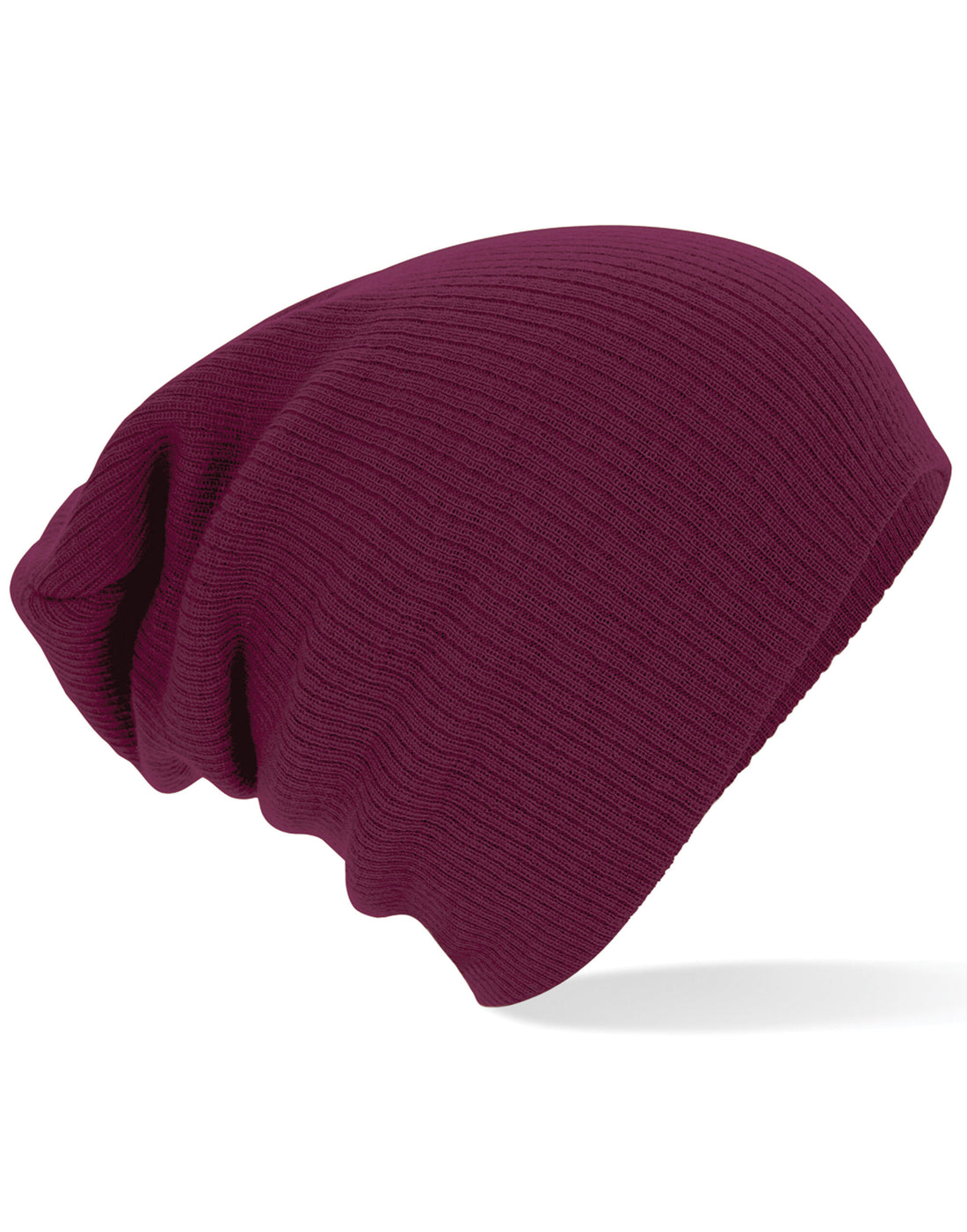 Beechfield Slouch Beanie B461 - Burgundy O S - Customisable Beanies