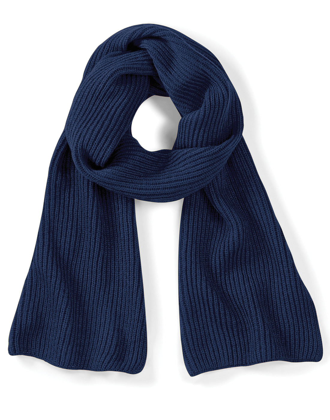 Beechfield Metro Knitted Scarf B469 - French Navy O S - Customisable Scarf