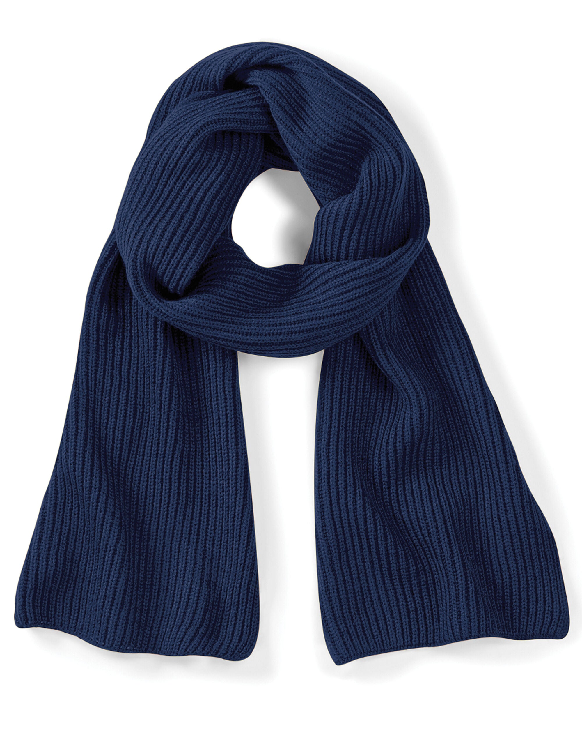Beechfield Metro Knitted Scarf B469 - French Navy O S - Customisable Scarf