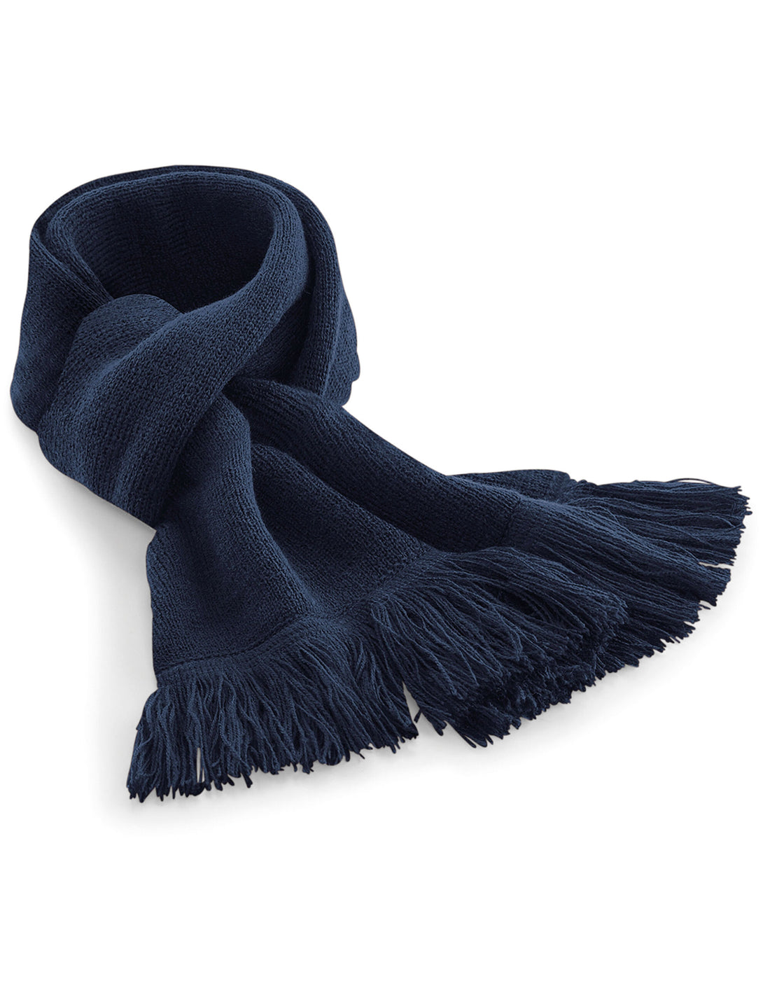 Beechfield Classic Knitted Scarf B470 - French Navy O S - Customisable Scarf