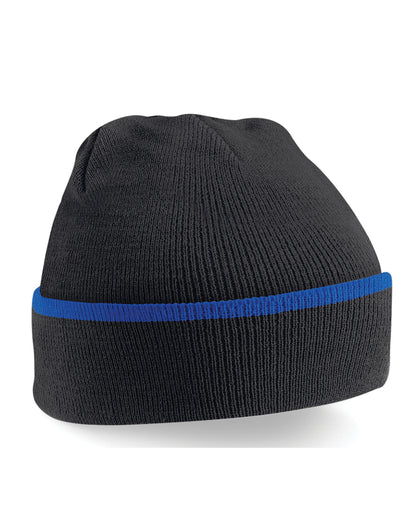 Beechfield Teamwear Beanie B471 - Black bright Royal O S - Customisable Beanies