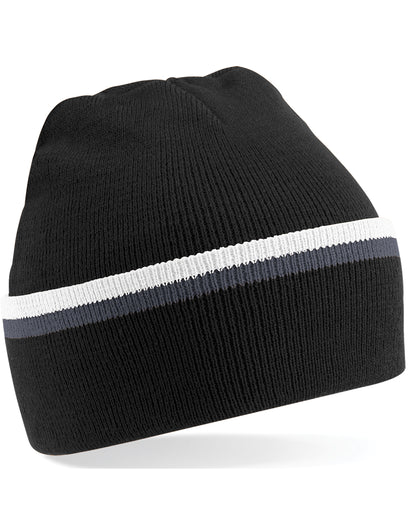 Beechfield Teamwear Beanie B471 - Black Graphite Grey White O S - Customisable Beanies