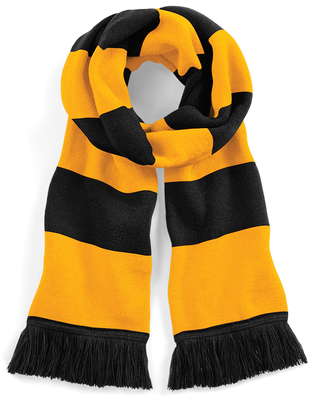 Beechfield Stadium Scarf B479 - Black Gold O S - Customisable Scarf