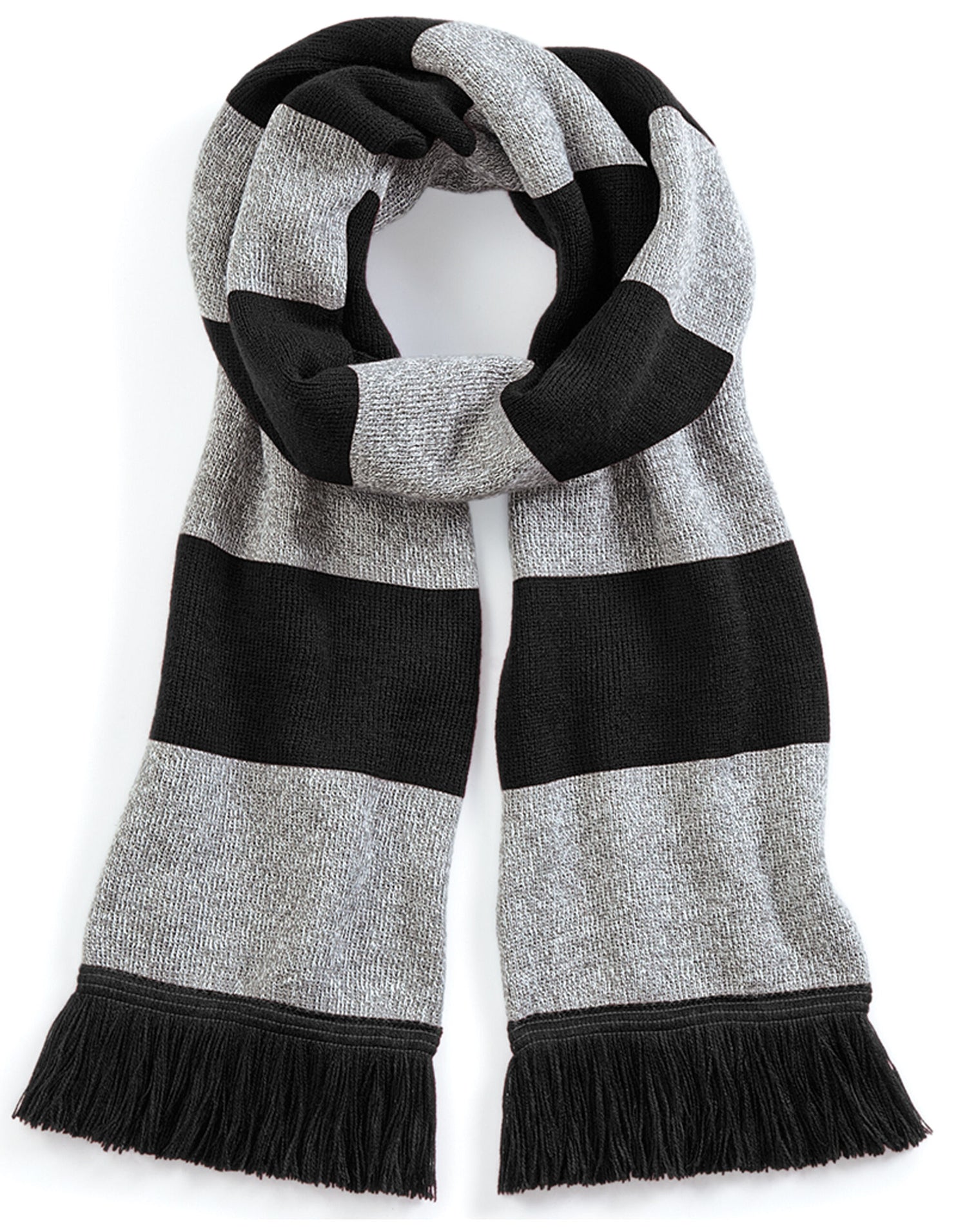 Beechfield Stadium Scarf B479 - Black heather Grey O S - Customisable Scarf