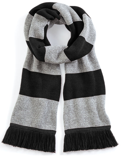 Beechfield Stadium Scarf B479 - Black heather Grey O S - Customisable Scarf