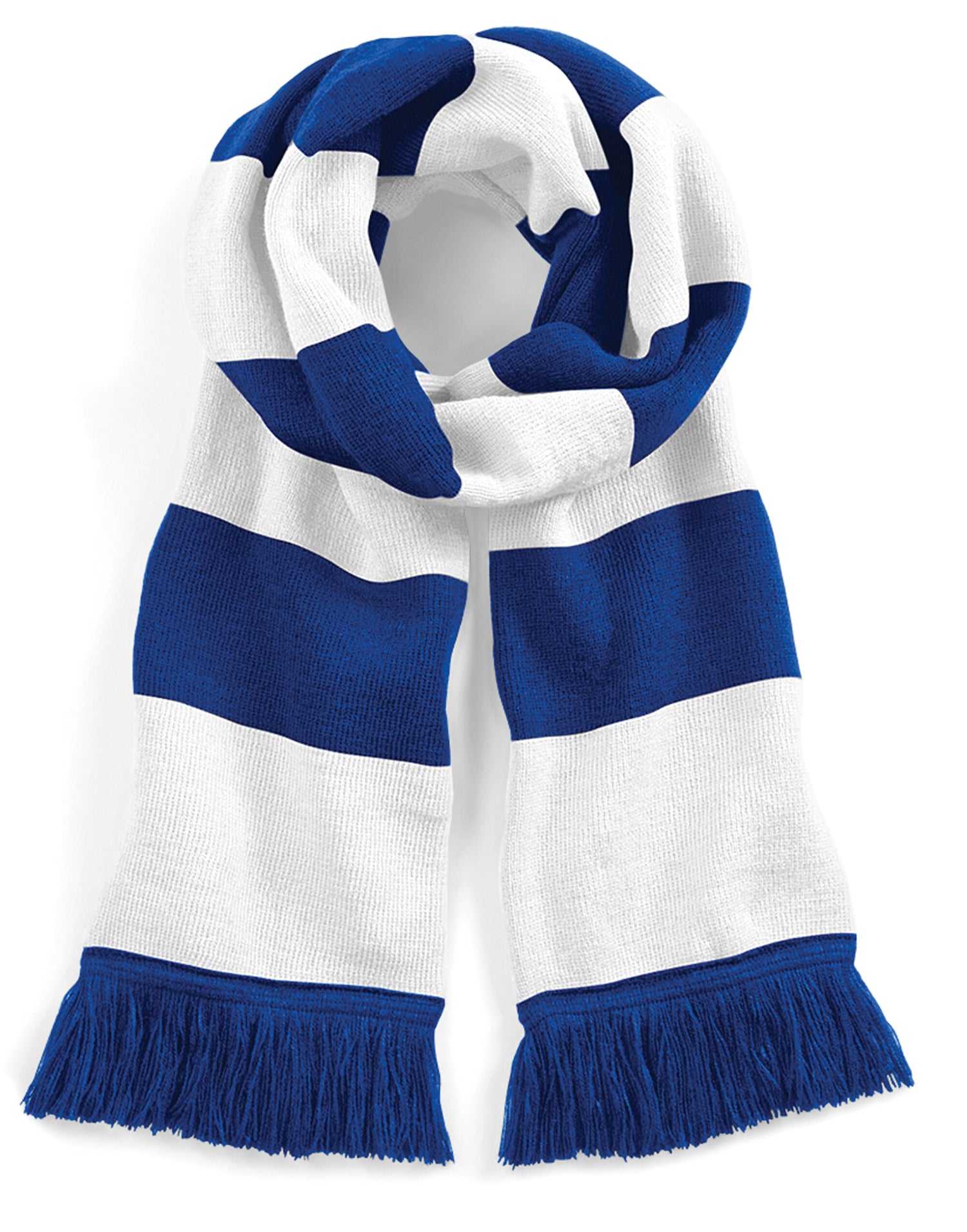 Beechfield Stadium Scarf B479 - Bright Royal White O S - Customisable Scarf